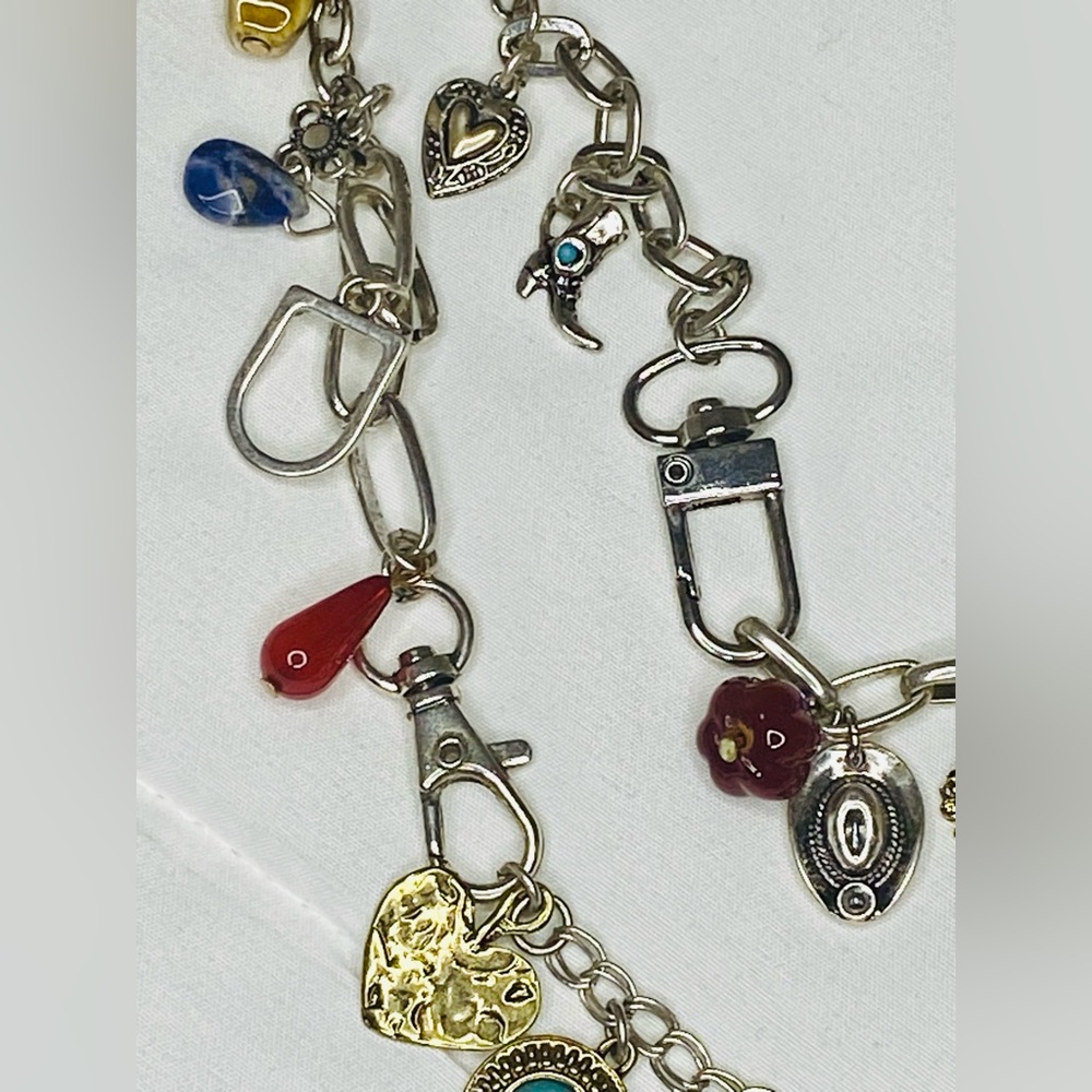 NWOT Free People Maxamillion World Traveler Charm Necklace Silver - Picture 8 of 10